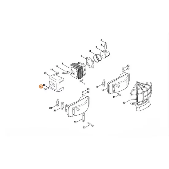 STIHL  Śruba z łbem cylindrycznym M6x10 9041 216 1250